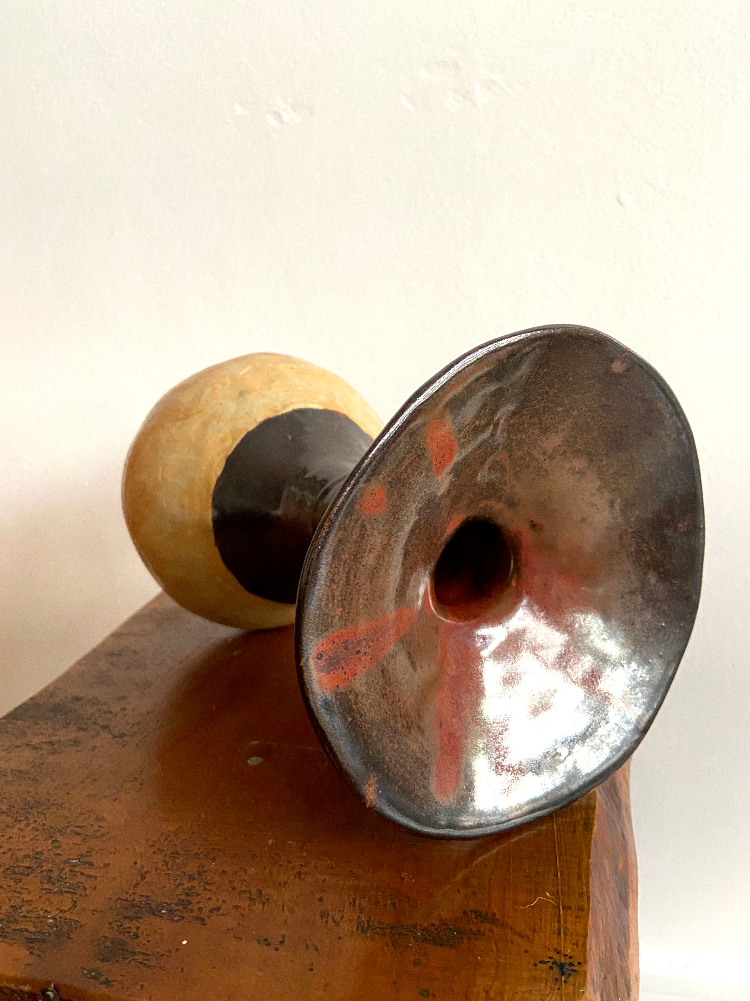 Large brutalist ceramic vase