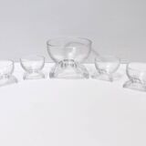 Set of Seven Crystal Serving Bowls by Taddei Sestini for Kristall Krisla
