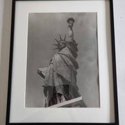 Vintage black and white photographic print, Statue of Liberty, 40 x 50 cm