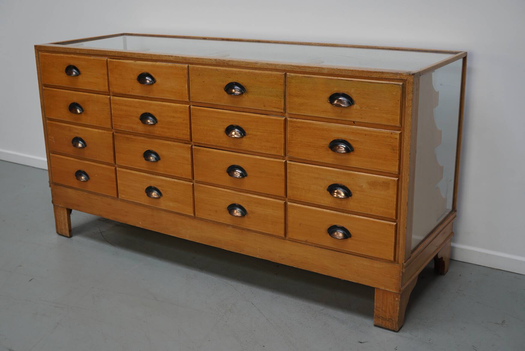 Antique Shop Counter in English Beech, circa 1920-1930