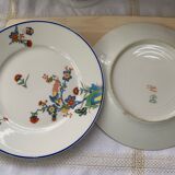 2 dessert plates Paulhat Limoges peacock patterns