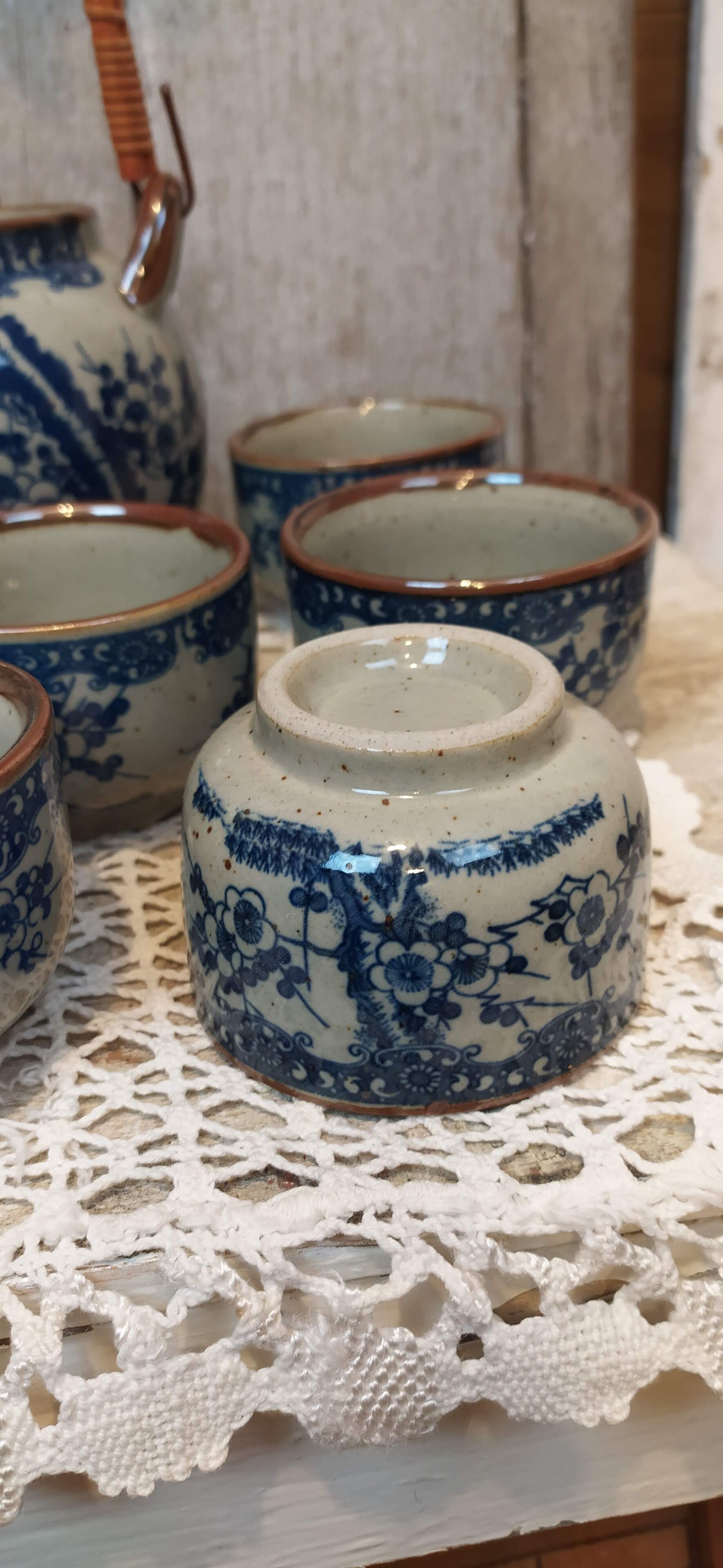 Tea service or cherry blossom coffee from Japan