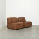 Paire de chauffeuses De Sede DS-15, années 1970