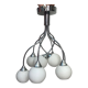 Chandelier 8 white opalines