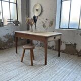 Table de ferme chêne 140 cm