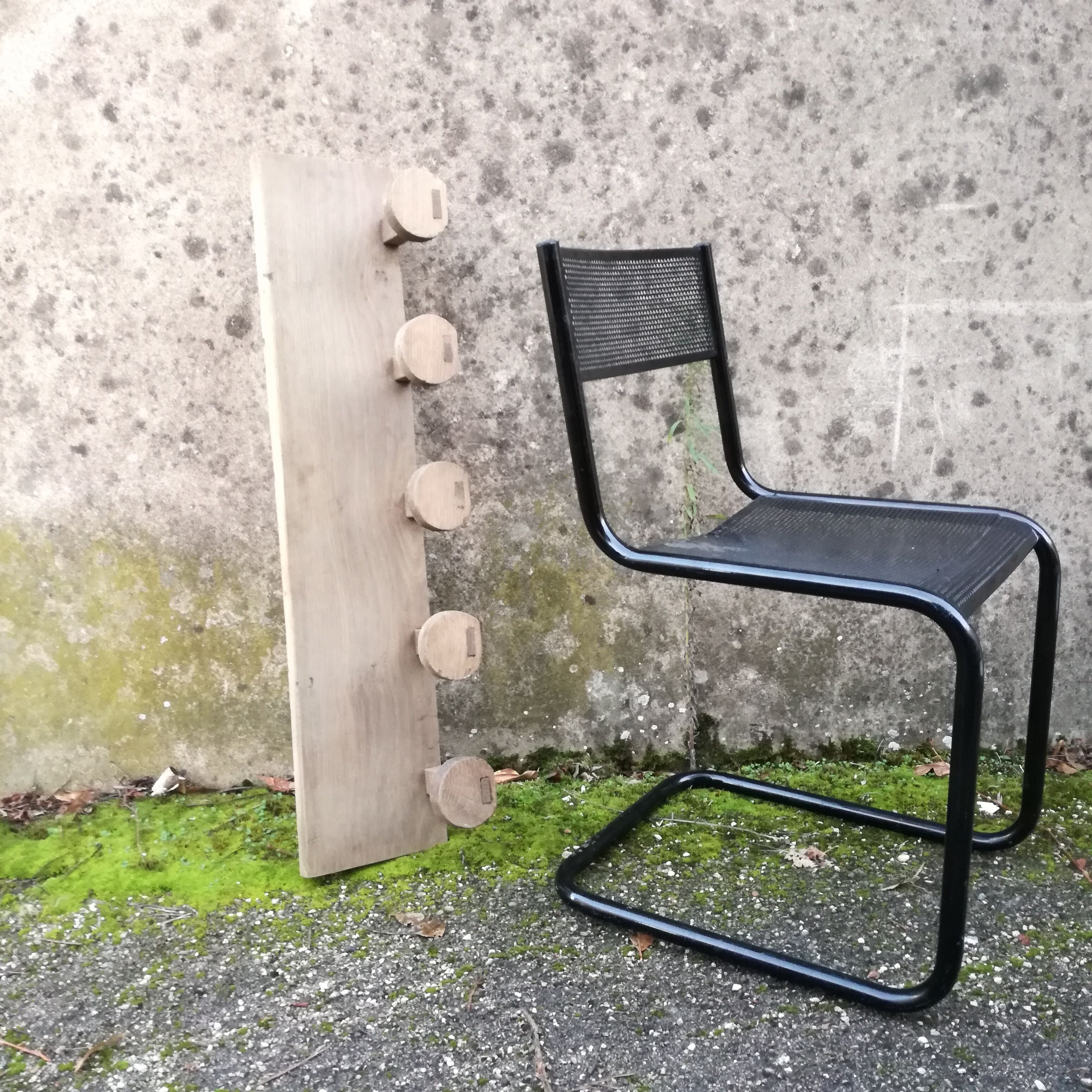 French brutalist coat holder