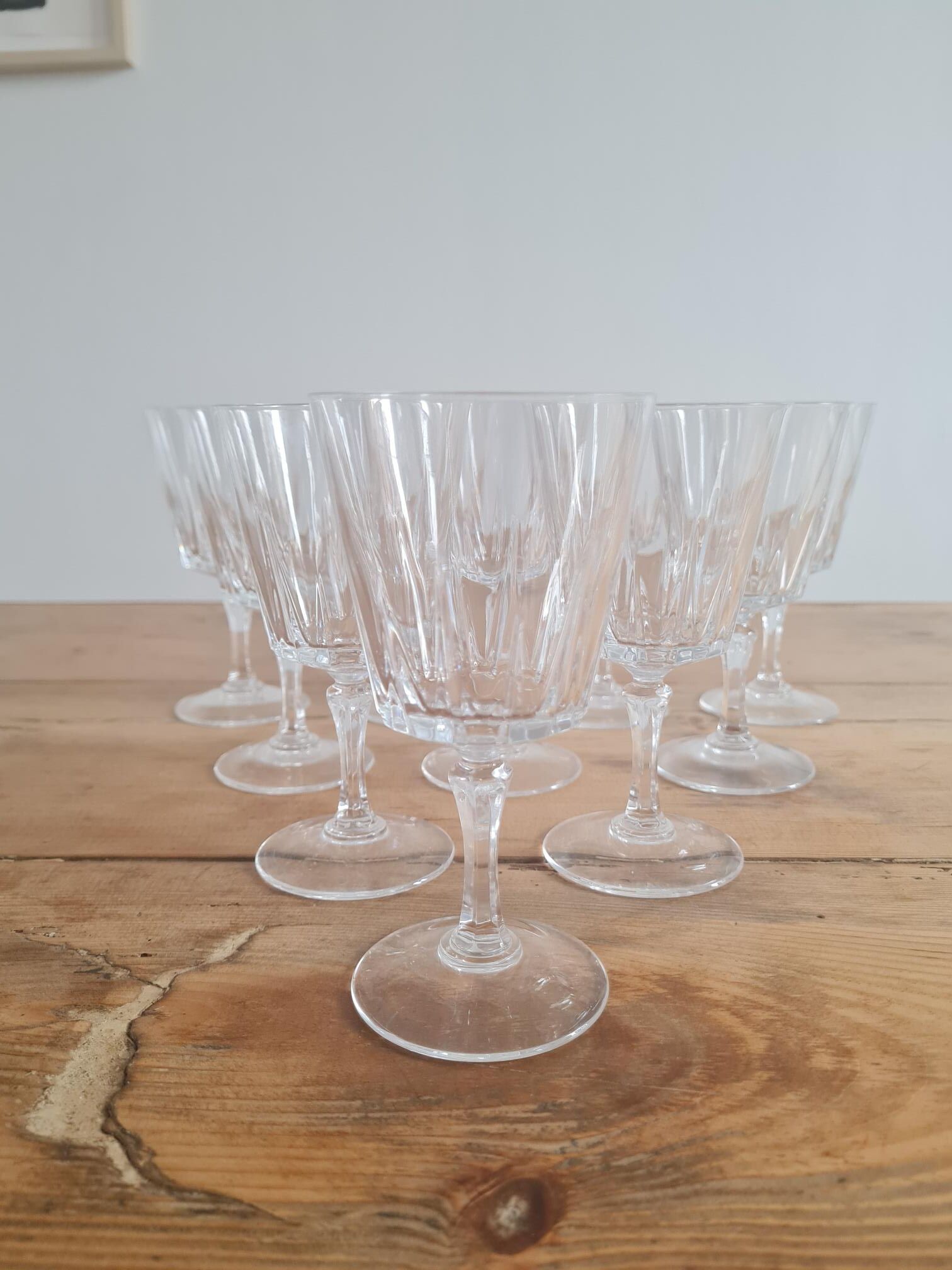 Service de 10 verres à eau en cristal ciselé