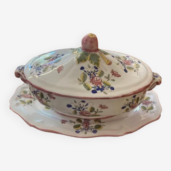 Earthenware tureen with its dish