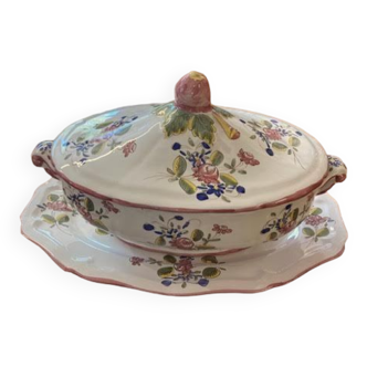 Earthenware tureen with its dish