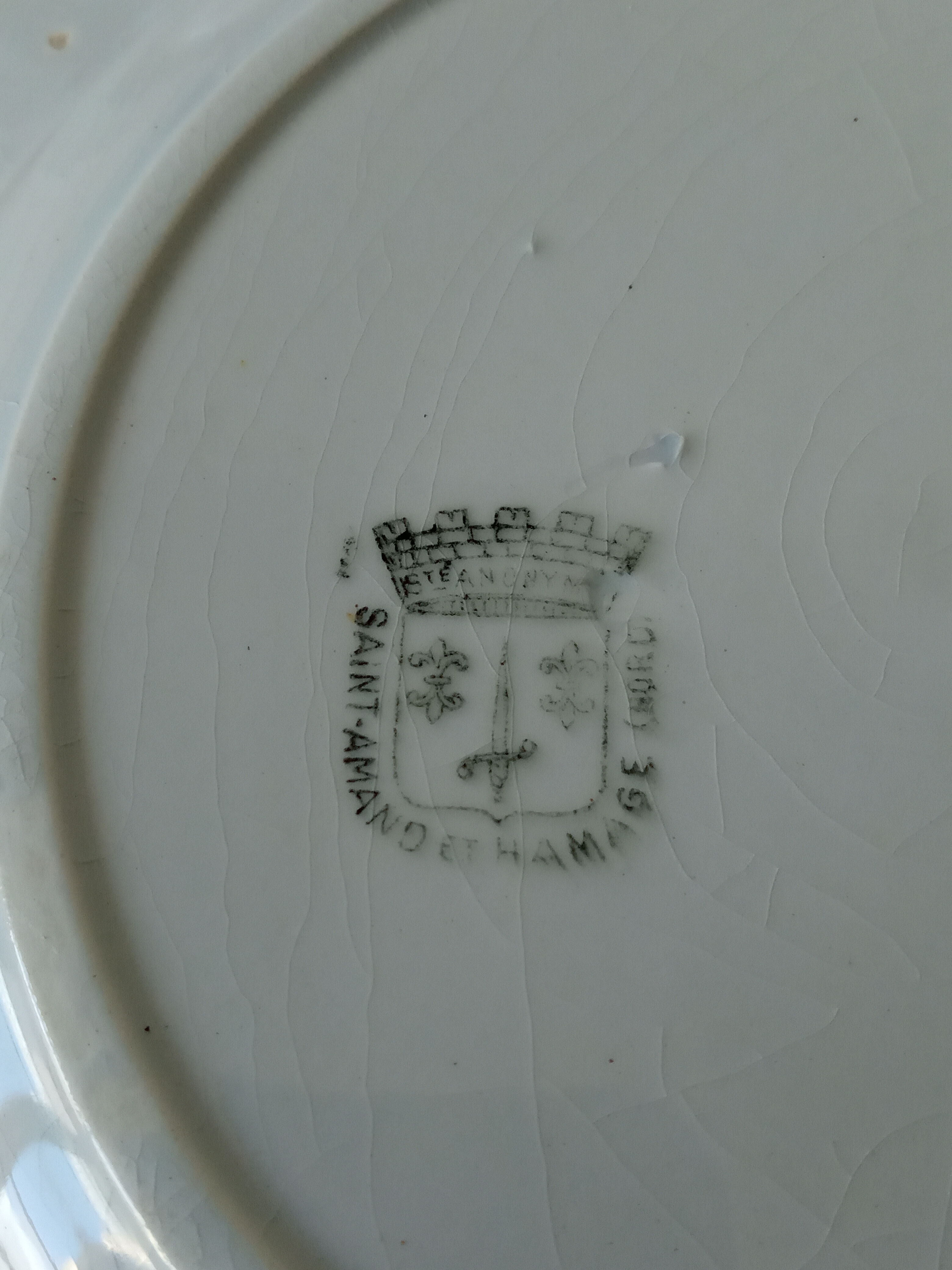 Six hollow plates of St Amand