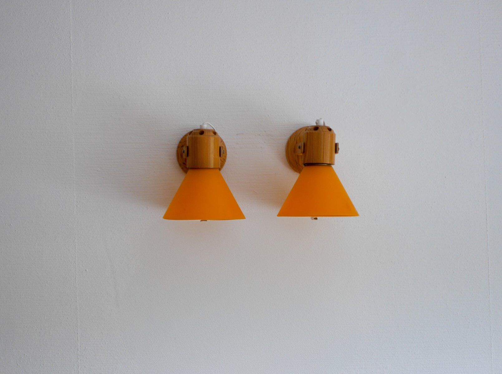 Pine wall sconces from Solbacken, 1975, set of 2