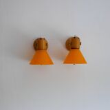 Pine wall sconces from Solbacken, 1975, set of 2