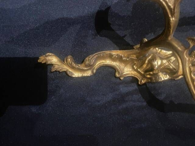 A pair of gilt bronze wall sconces in the chinese style - louis xv style