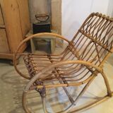 For child vintage rattan rocking chair