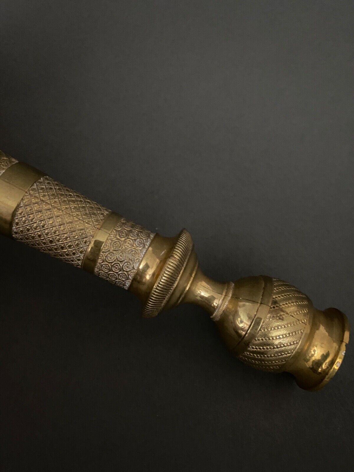 Pair of candlesticks gilded bronze chiseled guilloché first part of the nineteenth