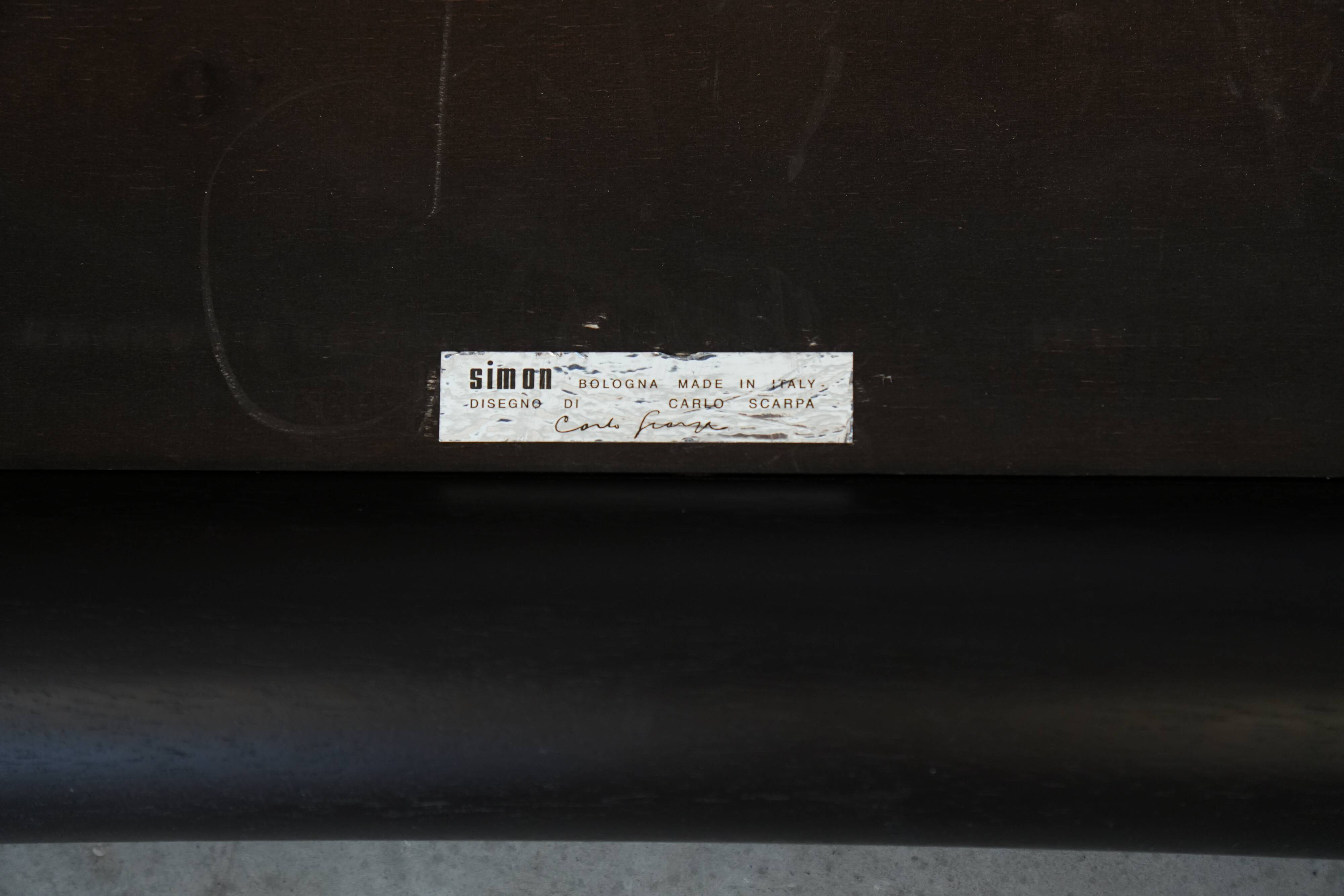 1973 “Cornaro” Sofa & Armchair Set by Carlo Scarpa for Simon