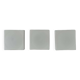 Set of 3 vintage square opaline wall lights, France 1970