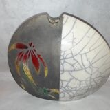 Raku stoneware vase