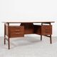 Midcentury Danish desk known Model 75 in teak by Omann Jun 1960s