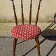 Chaises vintage, pieds compas, les 2