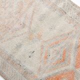 3x12 Pale Orange Beige Turkish Vintage Runner Rug, 86x352Cm SK 18322