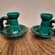 Pair of ceramic candle holders
