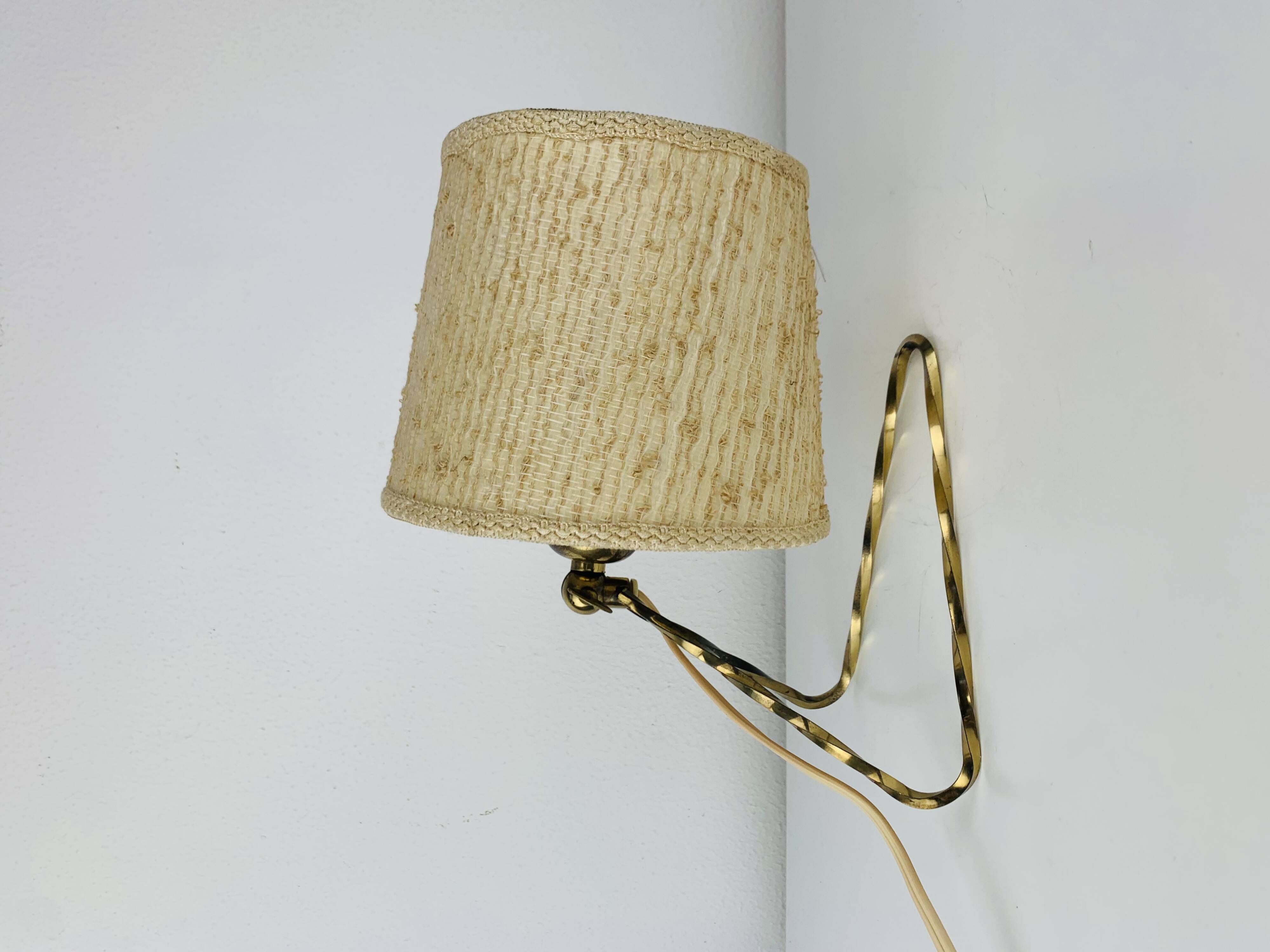 Vintage 50s brass wall lamp