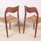 6x Niels Møller Model 71 teak, 1960s, Denmark