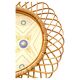 Midcentury Modern Large Sunburst Bamboo and Rattan Mirror, Bonacina, Italy 1960s