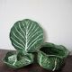 Souptureen and dish in cabbage slip