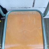 Set of 4 wood and metal chairs