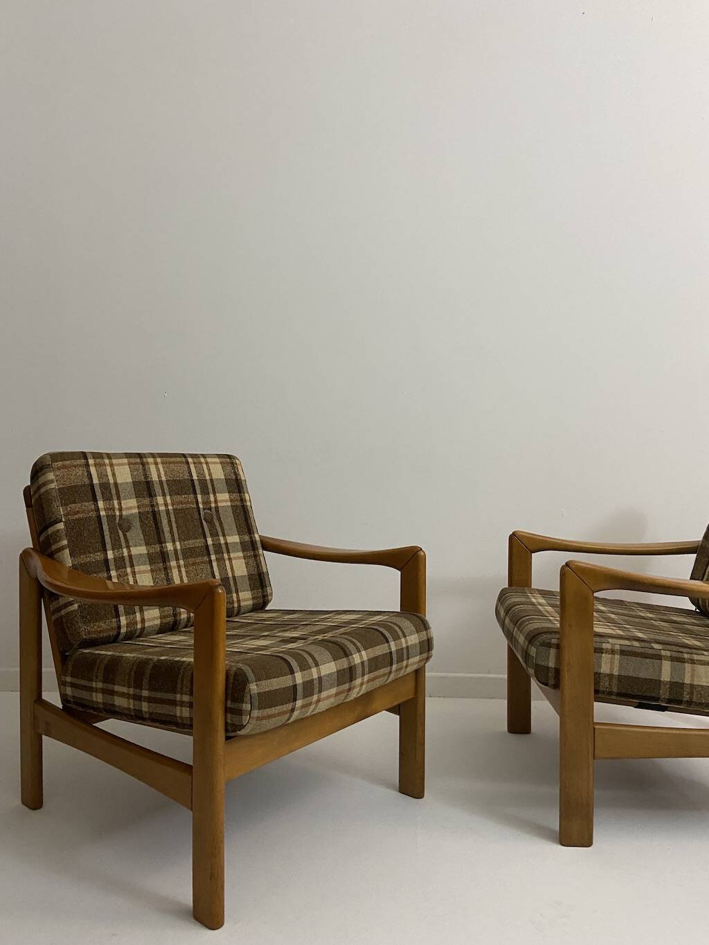 Vintage teak armchairs