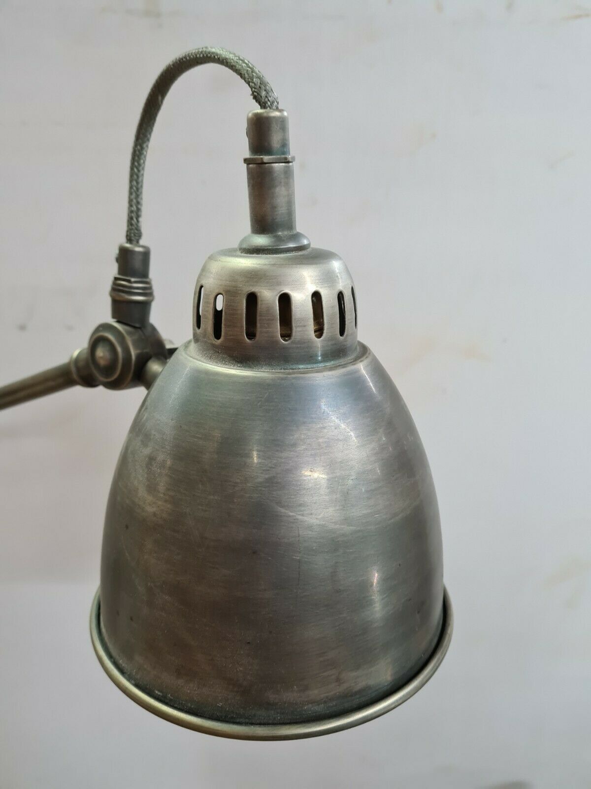 Silver brass architect's lamp