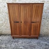 3-door walnut wardrobe
