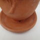 Duo of decorated terracotta wall flowerpots