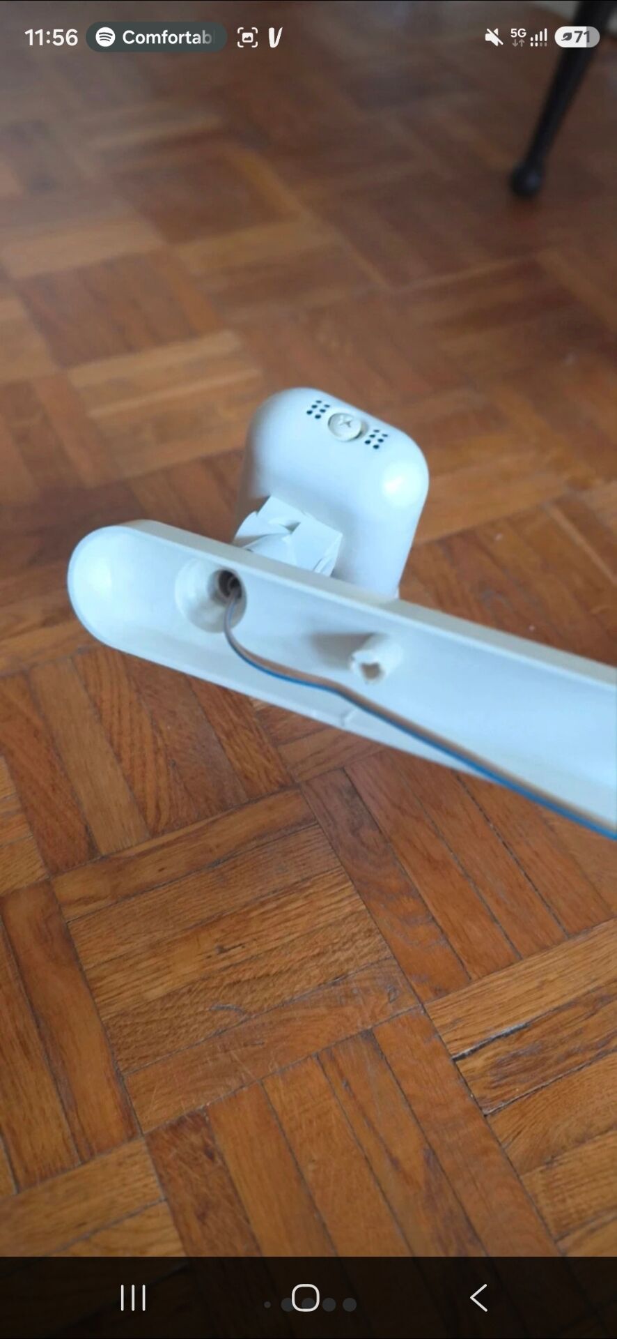 Wall lamp bar three spots vintage style Lita white beige 70s