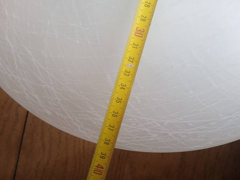 Large vintage chrome and glass ceiling light 1970