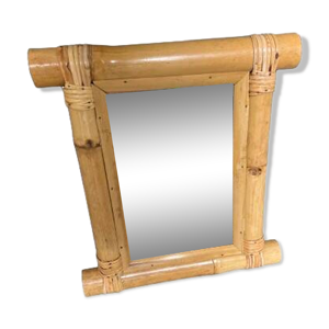Miroir cadre en bambou