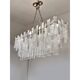 Contemporary Italian Rectangular Strip “Listelli” Murano Glass Chandelier b