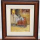 Mid 20th Century Figurative Interior Scene Oil Painting