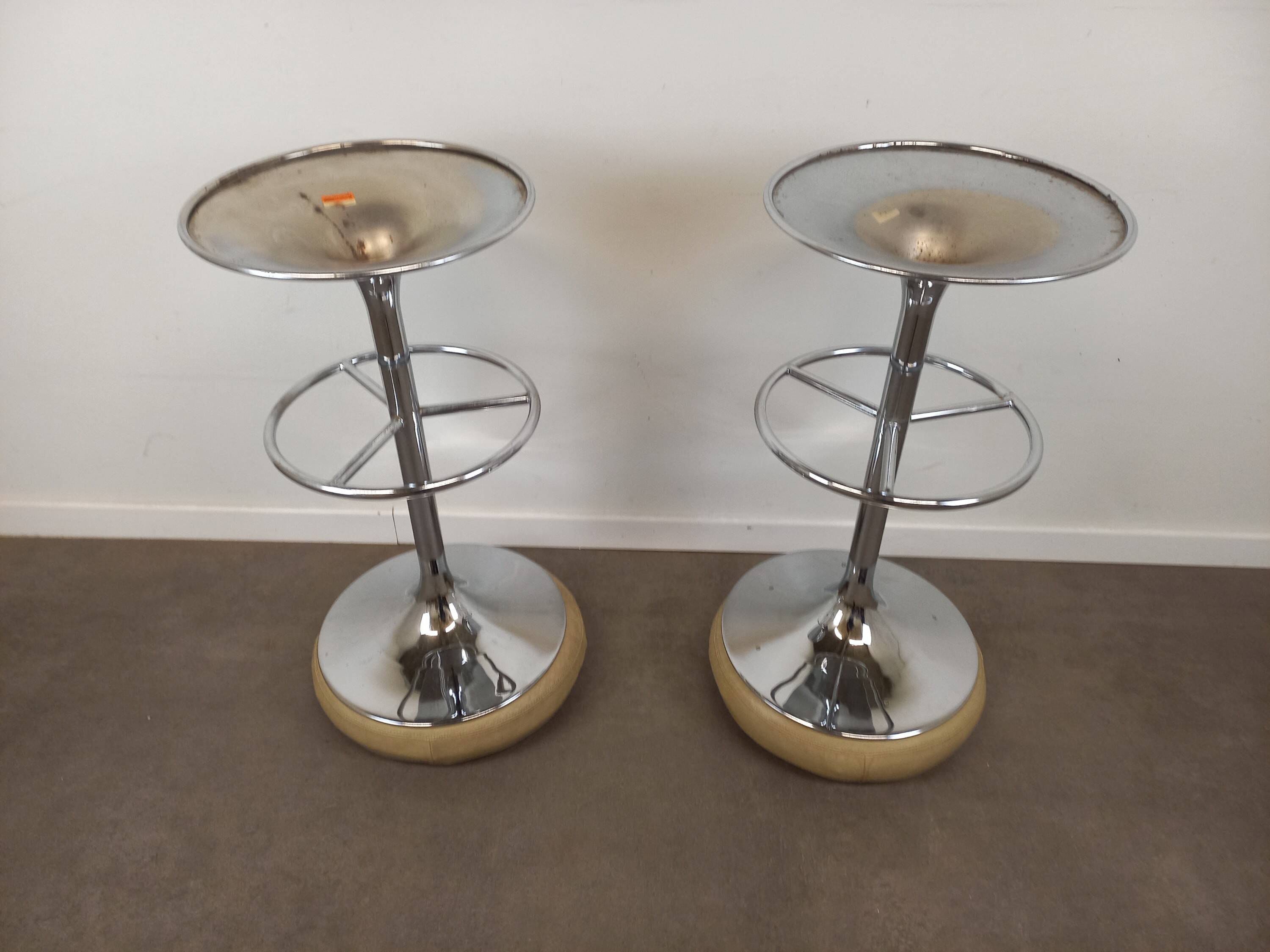 Paire de tabourets de bar Borge Johansson