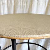 Table d'appoint vintage en métal et bois - années 50/60