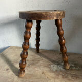Wooden tripod stool