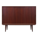 Buffet haut en teck, design danois, années 1970, fabricant : Omann Jun