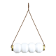 Mid-century opaline & brass pendant lamp