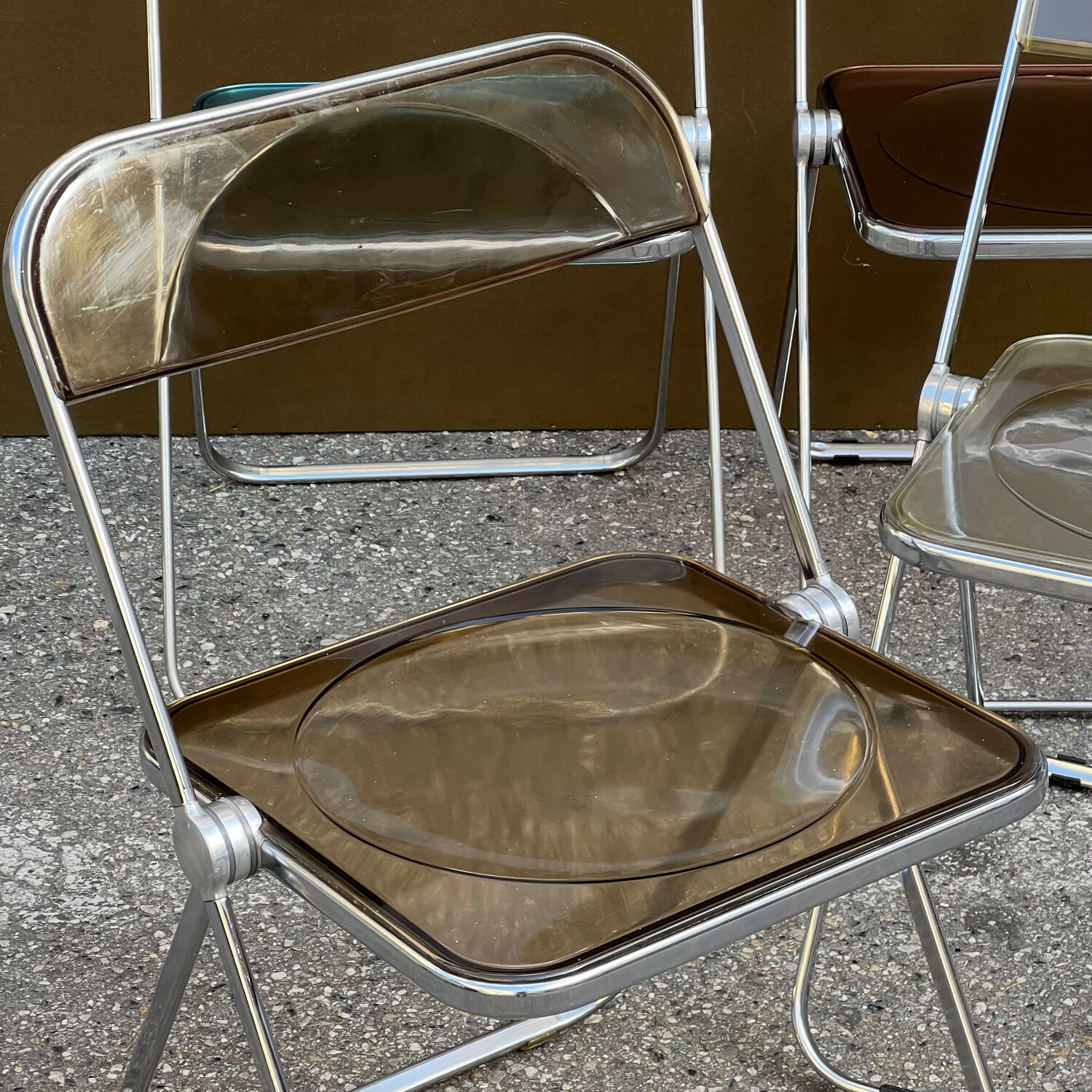 Four Plia Chair G. Piretti For Anonima Castelli