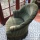 Fauteuil crapaud velours côtelé vert