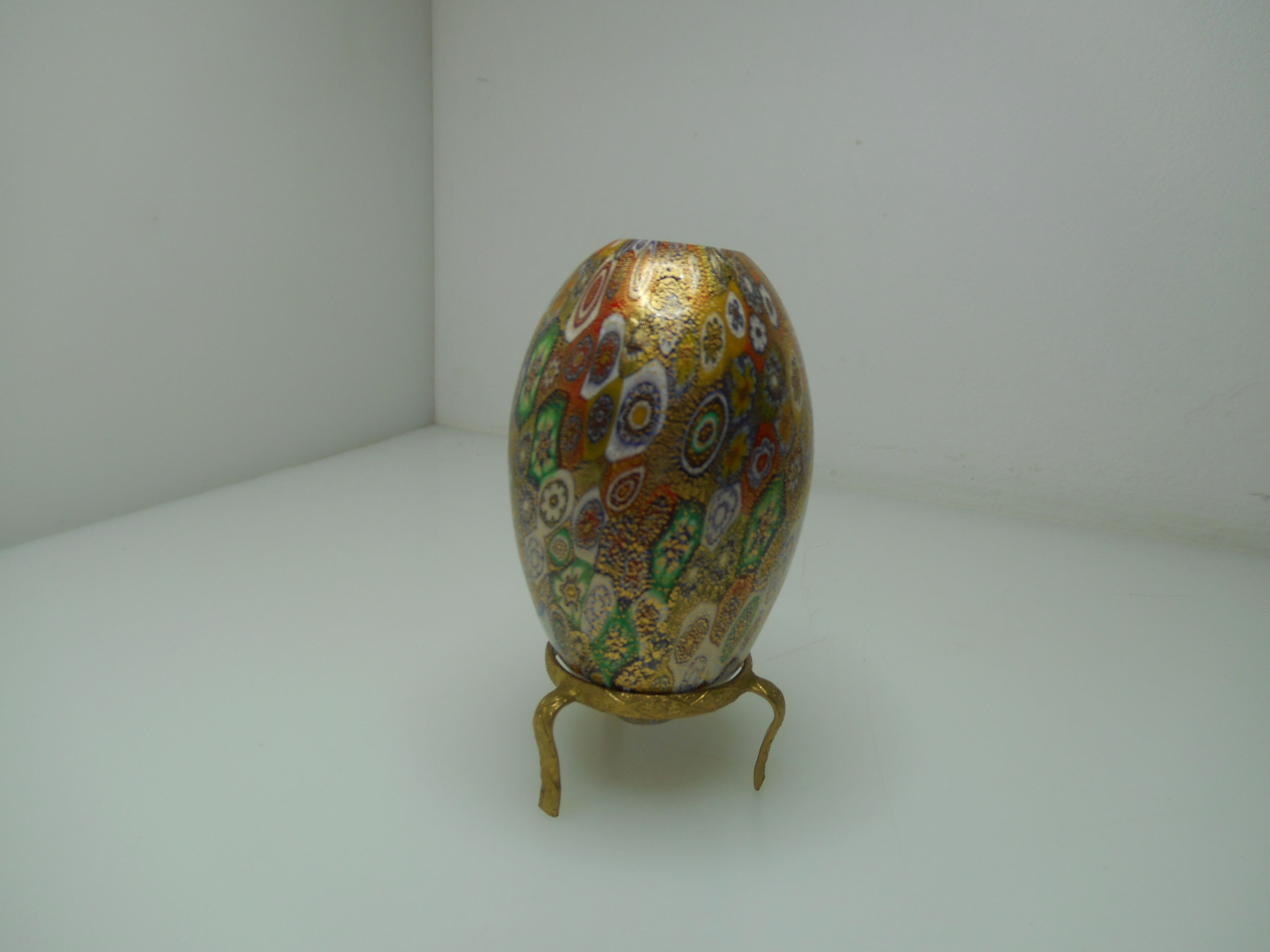 Egg Murano gold leaf Millefiori paper press