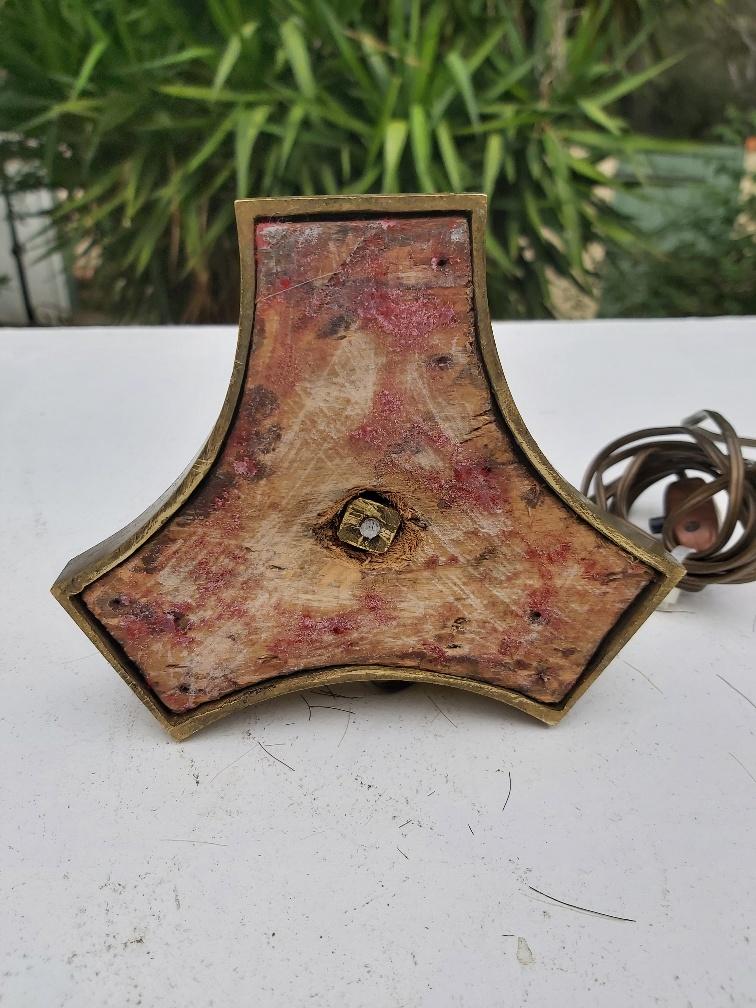 Pair of 19th century bronze lamps ibex decorations