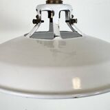 Industrial White Enamel Factory Pendant Lamp, 1960s